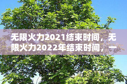 无限火力2021结束时间,无限火力2022年结束时间,一场游戏盛宴的落幕 无限火力2021结束时间,无限火力2022年结束时间,一场游戏盛宴的落幕