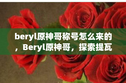 beryl原神哥称号怎么来的，Beryl原神哥，探索提瓦特大陆的独特视角