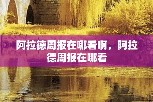阿拉德周报在哪看啊，阿拉德周报在哪看