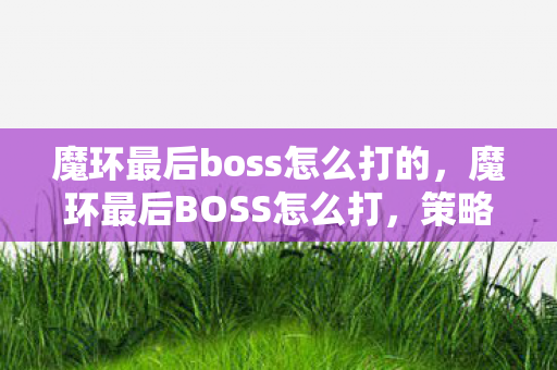 魔环最后boss怎么打的,魔环最后BOSS怎么打,策略与技巧详解 魔环最后boss怎么打的,魔环最后BOSS怎么打,策略与技巧详解