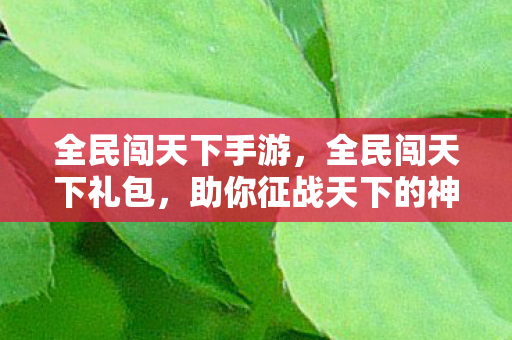全民闯天下手游，全民闯天下礼包，助你征战天下的神秘宝箱