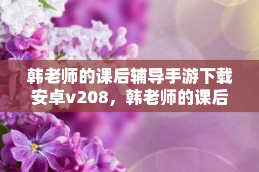 韩老师的课后辅导手游下载安卓v208，韩老师的课后辅导手游下载，开启趣味学习之旅