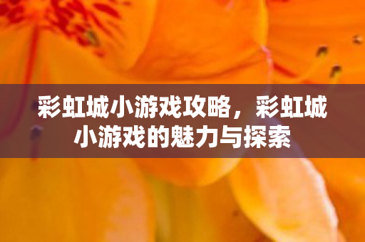 彩虹城小游戏攻略，彩虹城小游戏的魅力与探索