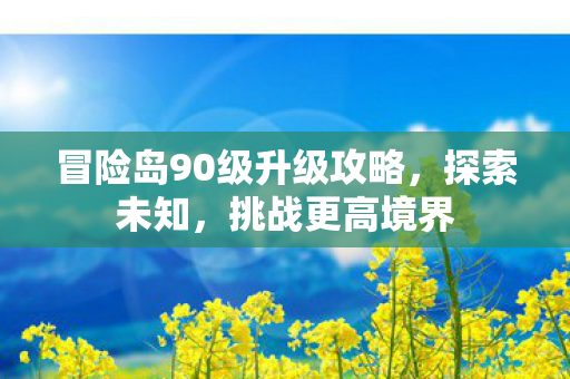 冒险岛90级升级攻略，探索未知，挑战更高境界