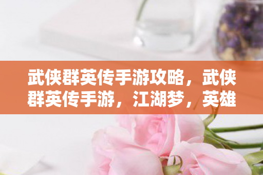 武侠群英传手游攻略，武侠群英传手游，江湖梦，英雄情