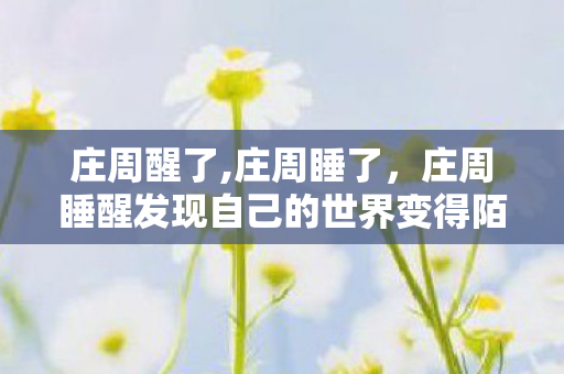 庄周醒了,庄周睡了，庄周睡醒发现自己的世界变得陌生