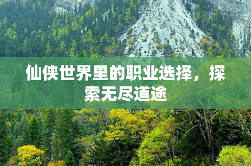 仙侠世界里的职业选择，探索无尽道途