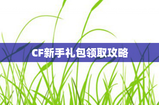 CF新手礼包领取攻略 CF新手礼包领取攻略