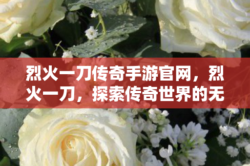 烈火一刀传奇手游官网，烈火一刀，探索传奇世界的无尽魅力