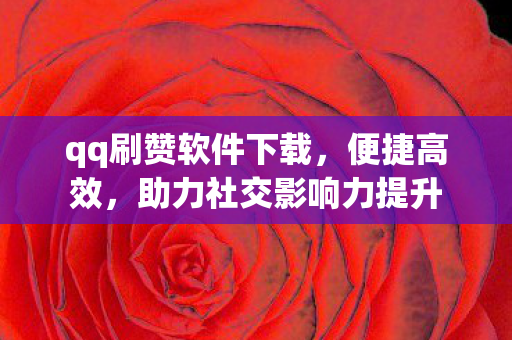 qq刷赞软件下载，便捷高效，助力社交影响力提升