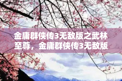 金庸群侠传3无敌版之武林至尊，金庸群侠传3无敌版，重温经典，再战江湖