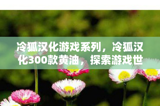 冷狐汉化游戏系列，冷狐汉化300款黄油，探索游戏世界的文化魅力