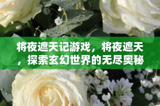 将夜遮天记游戏，将夜遮天，探索玄幻世界的无尽奥秘