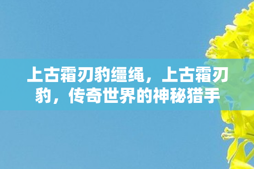 上古霜刃豹缰绳，上古霜刃豹，传奇世界的神秘猎手