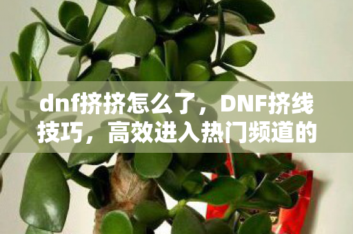 dnf挤挤怎么了，DNF挤线技巧，高效进入热门频道的策略
