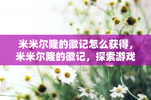 米米尔隆的徽记怎么获得，米米尔隆的徽记，探索游戏世界的独特魅力