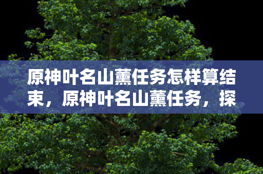 原神叶名山薰任务怎样算结束，原神叶名山薰任务，探索未知世界的奇妙之旅
