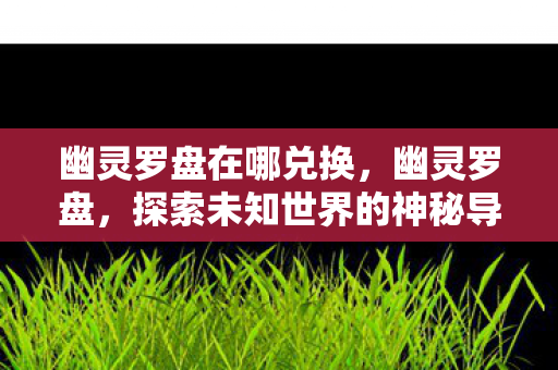 幽灵罗盘在哪兑换，幽灵罗盘，探索未知世界的神秘导航