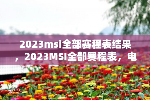 2023msi全部赛程表结果，2023MSI全部赛程表，电竞盛宴的逐梦之旅