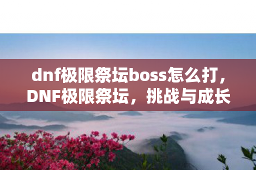 dnf极限祭坛boss怎么打，DNF极限祭坛，挑战与成长的试炼场