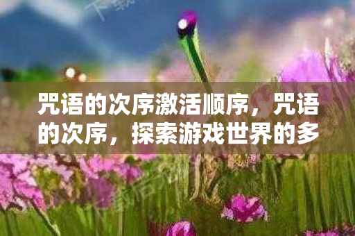 咒语的次序激活顺序，咒语的次序，探索游戏世界的多元体验