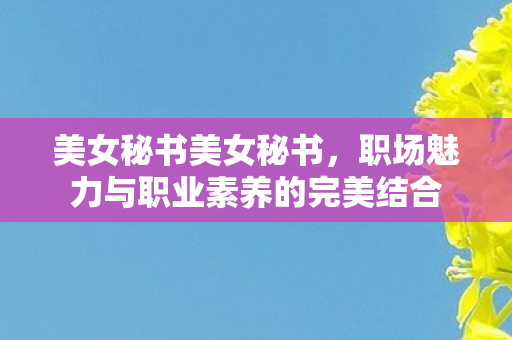 美女秘书美女秘书，职场魅力与职业素养的完美结合