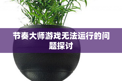 节奏大师游戏无法运行的问题探讨