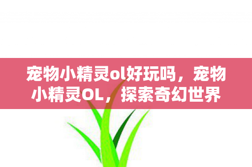 宠物小精灵ol好玩吗，宠物小精灵OL，探索奇幻世界的奇妙旅程