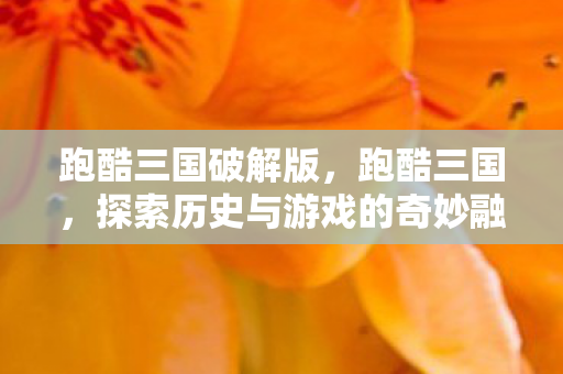 跑酷三国破解版，跑酷三国，探索历史与游戏的奇妙融合