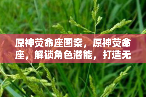 原神荧命座图案，原神荧命座，解锁角色潜能，打造无敌阵容