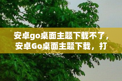 安卓go桌面主题下载不了，安卓Go桌面主题下载，打造个性化手机界面的新选择