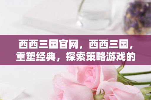 西西三国官网，西西三国，重塑经典，探索策略游戏的无限可能