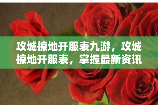 攻城掠地开服表九游，攻城掠地开服表，掌握最新资讯，畅享游戏盛宴