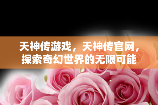 天神传游戏，天神传官网，探索奇幻世界的无限可能