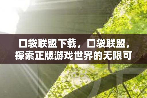 口袋联盟下载，口袋联盟，探索正版游戏世界的无限可能