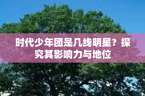 时代少年团是几线明星？探究其影响力与地位