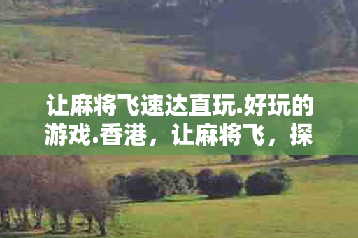 让麻将飞速达直玩.好玩的游戏.香港，让麻将飞，探索麻将文化的魅力与传承