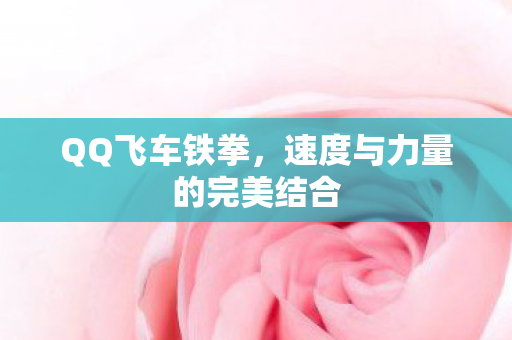 QQ飞车铁拳，速度与力量的完美结合