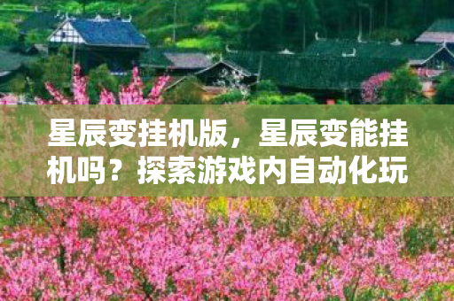 星辰变挂机版，星辰变能挂机吗？探索游戏内自动化玩法