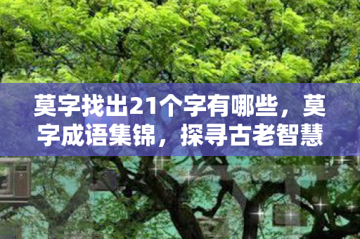 莫字找出21个字有哪些，莫字成语集锦，探寻古老智慧的独特韵味