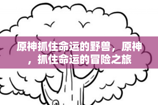 原神抓住命运的野兽，原神，抓住命运的冒险之旅