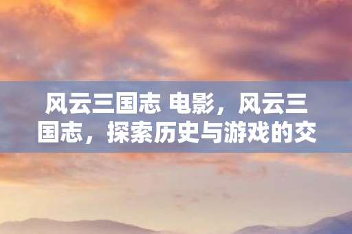 风云三国志 电影，风云三国志，探索历史与游戏的交汇点