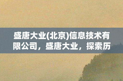 盛唐大业(北京)信息技术有限公司，盛唐大业，探索历史与文化的辉煌篇章