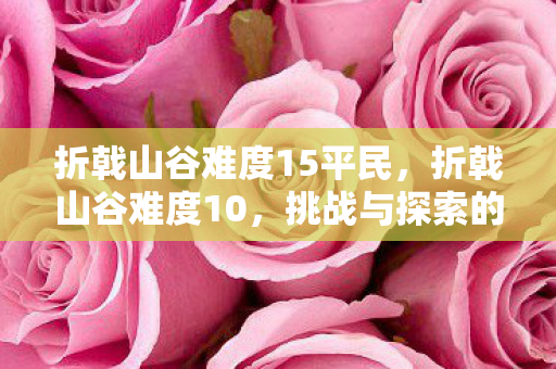 折戟山谷难度15平民，折戟山谷难度10，挑战与探索的极致之旅
