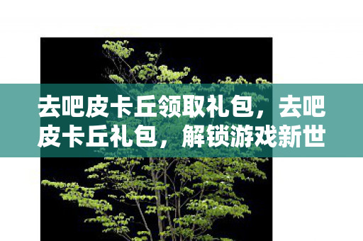 去吧皮卡丘领取礼包，去吧皮卡丘礼包，解锁游戏新世界的钥匙