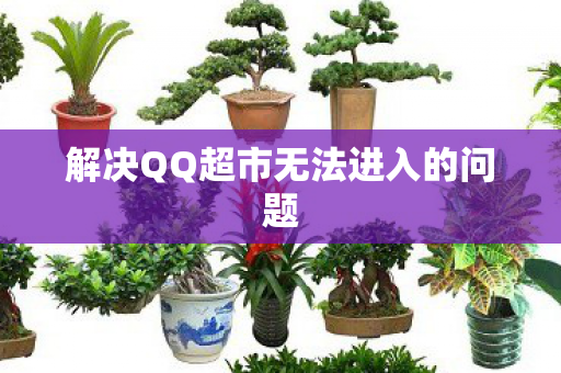 解决QQ超市无法进入的问题