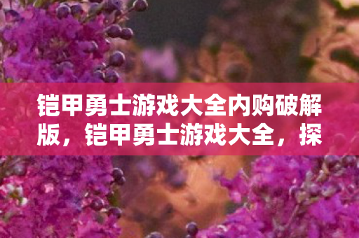 铠甲勇士游戏大全内购破解版，铠甲勇士游戏大全，探索勇士世界的奇妙之旅