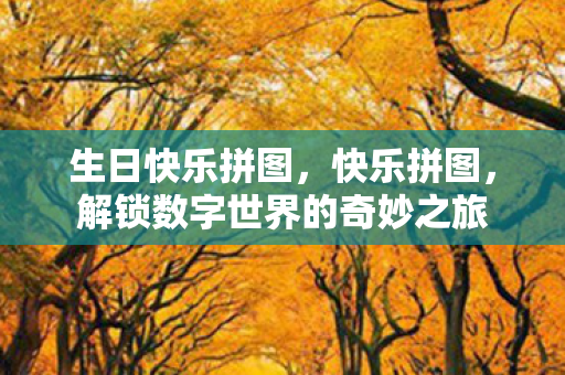 生日快乐拼图，快乐拼图，解锁数字世界的奇妙之旅