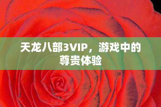 天龙八部3VIP,游戏中的尊贵体验 天龙八部3VIP,游戏中的尊贵体验