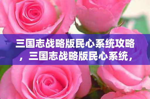 三国志战略版民心系统攻略，三国志战略版民心系统，深度解析与实战应用